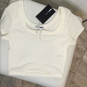 Cute Fashion Nova White Crop Top - NWT